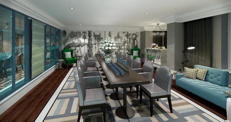 The Ampersand Hotel - Small Luxury Hotels Of The World Londres Exterior foto 3D rendering of a dining room